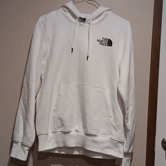 MEN THE NORTH FACE Box Logo Pullover Hoodie White Size S - Picture 2 of 5